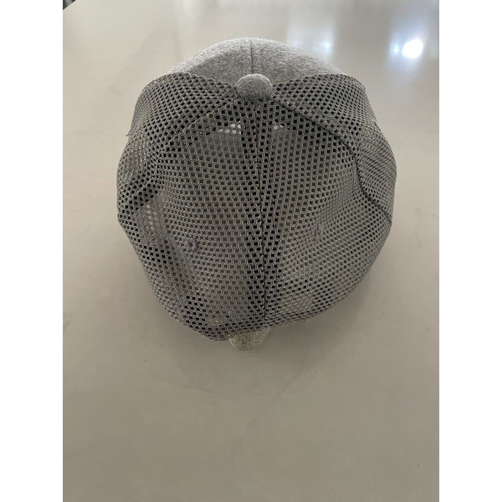 Unbranded Heather Grey Wool Blend Mesh Back Trucker Hat Adjustable Baseball Cap - Picture 3 of 6